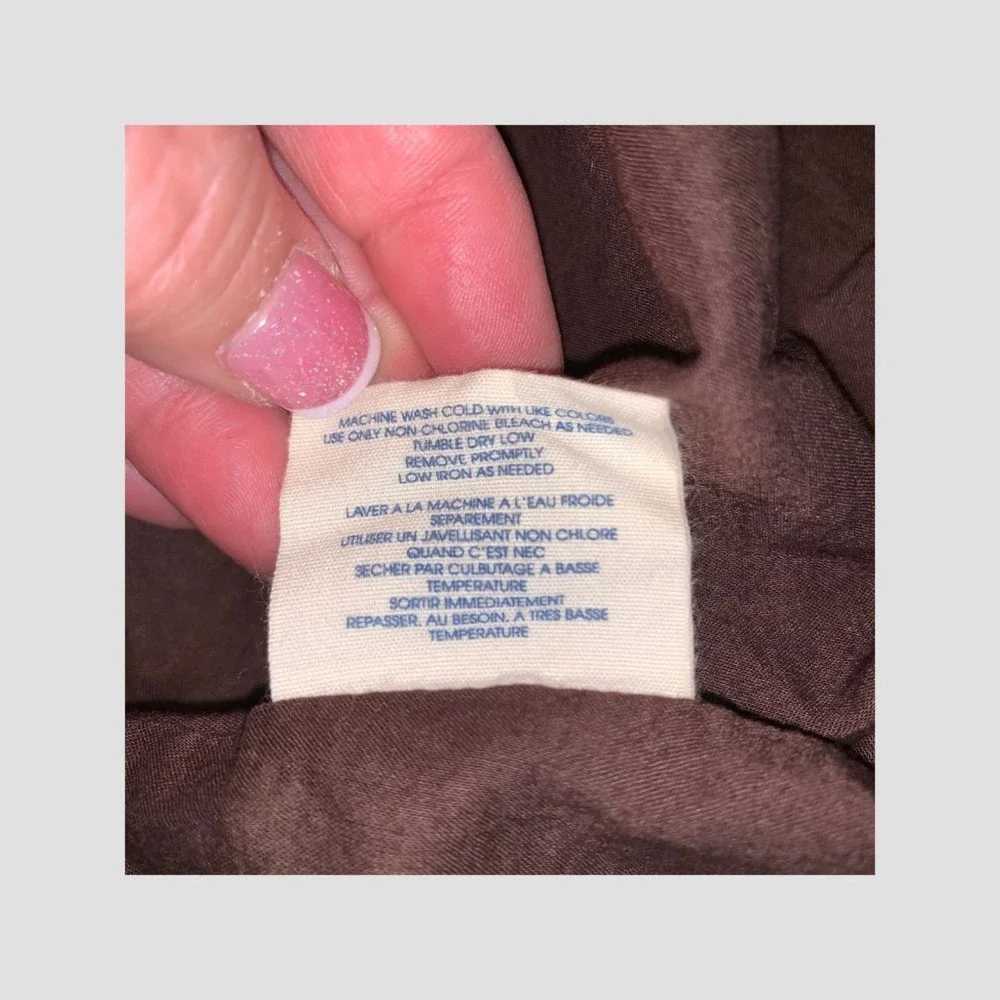 Anthropologie Edme & Esyllte Annona Brown White Bow pattern size 0 - Picture 11 of 11